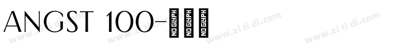 Angst 100字体转换